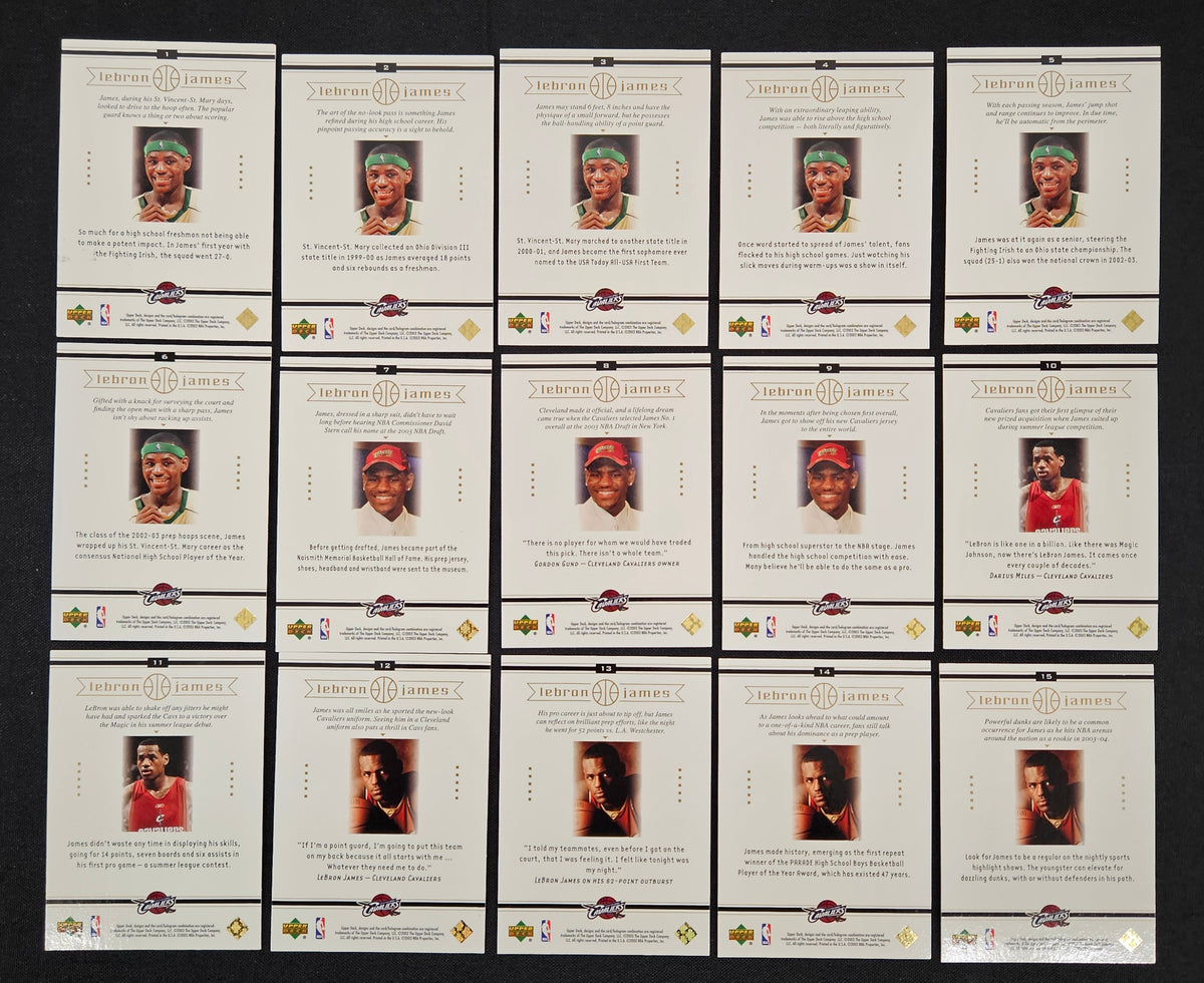 2003-04 Upper Deck LeBron James Exclusive Complete Box Set (32/32)