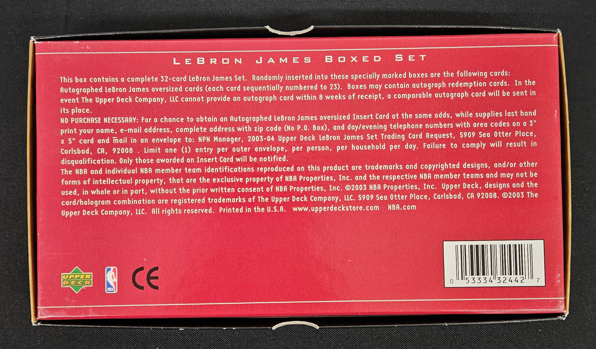 2003-04 Upper Deck LeBron James Exclusive Complete Box Set (32/32)