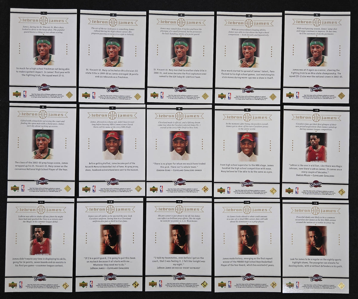 2003-04 Upper Deck LeBron James Exclusive Complete Box Set (32/32) *READ*