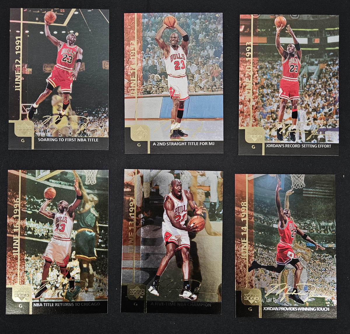 1999-00 Upper Deck Gatorade Michael Jordan Jumbo Promo Complete Set (6/6)