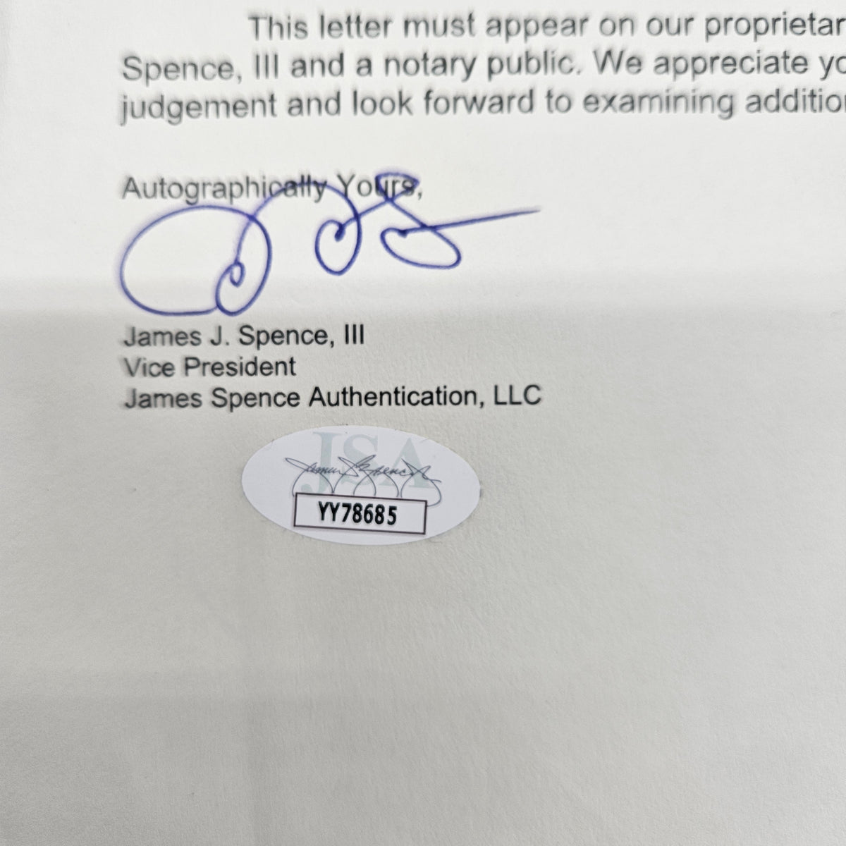 Helen Wills Moody Signed Cut Autographed Card JSA Authentic W/ Letter