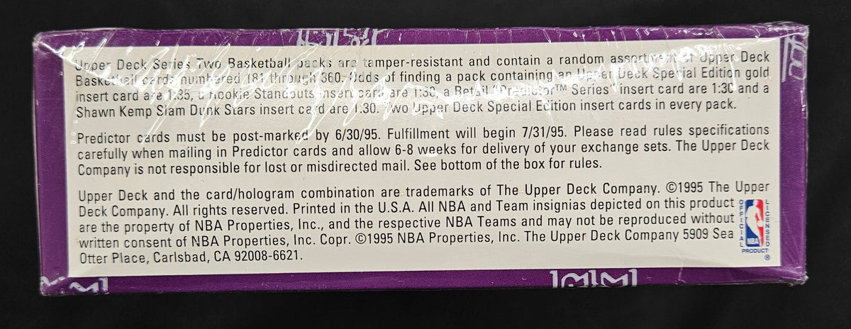 1994-95 Upper Deck Series 2 Basketball Hobby Box Factory Sealed
