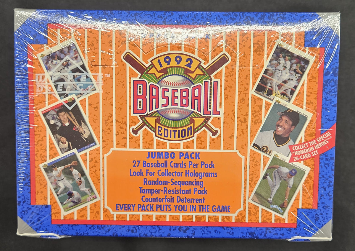 1992 Upper Deck Baseball Low Number Jumbo Box Factory Sealed