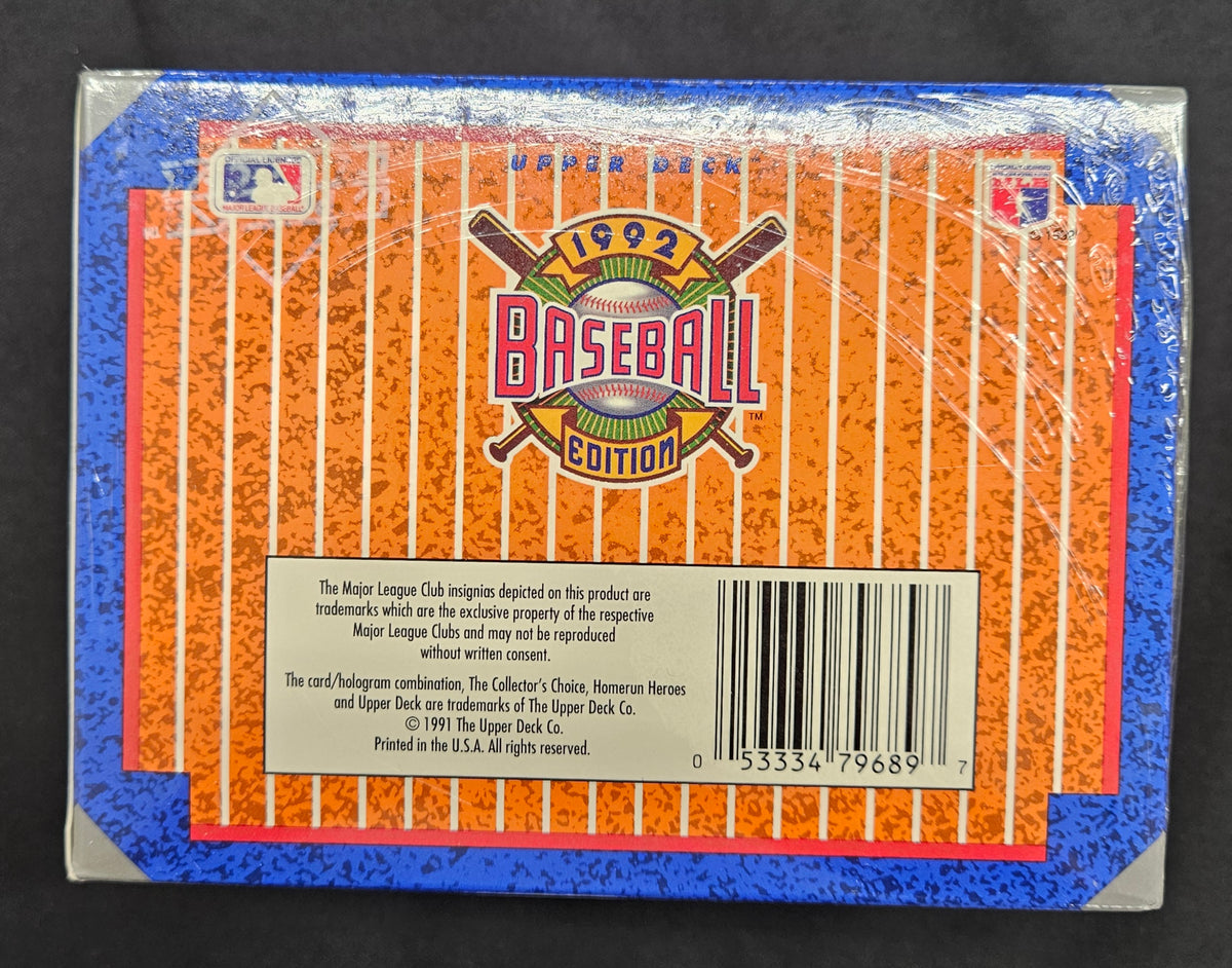 1992 Upper Deck Baseball Low Number Jumbo Box Factory Sealed