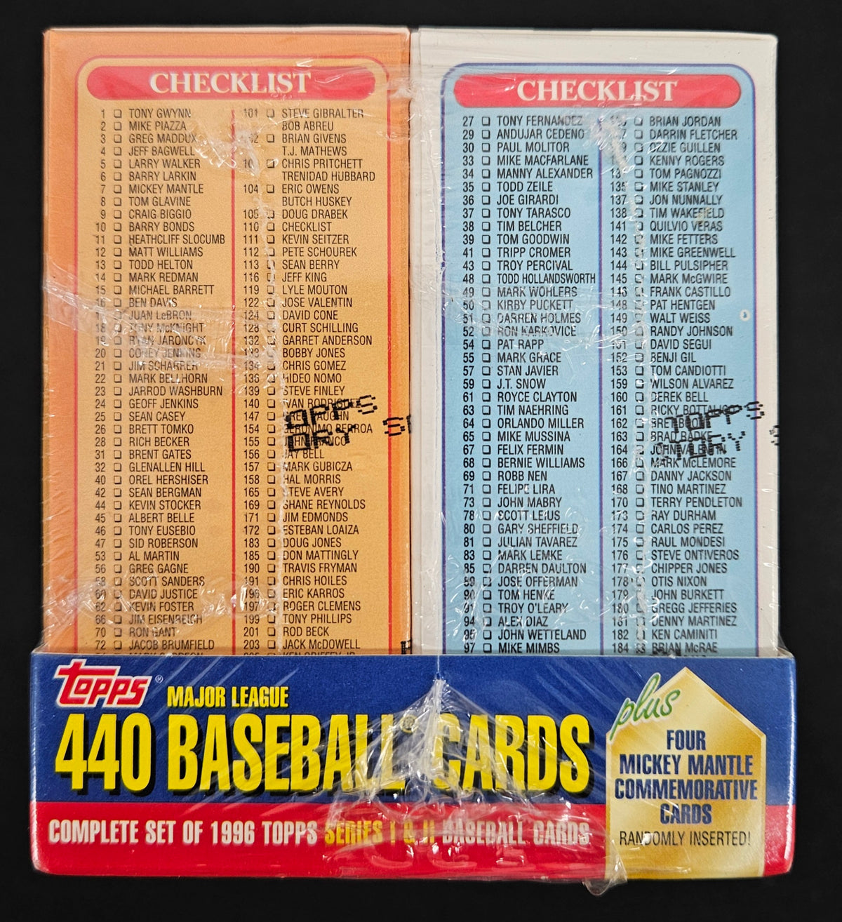 1996 Topps Baseball Cereal Set Factory Sealed - Mantle