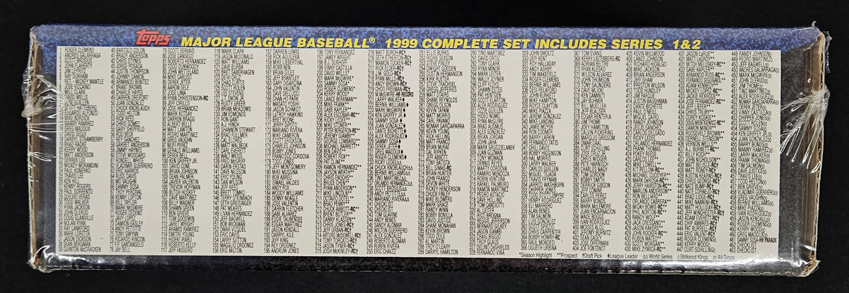 1999 Topps Baseball Complete Factory Set Sealed