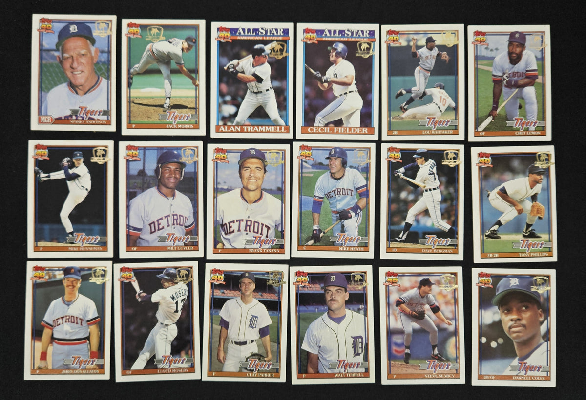 1991 Topps 40th Desert Shield Detroit Tigers Team Partial Set (27)