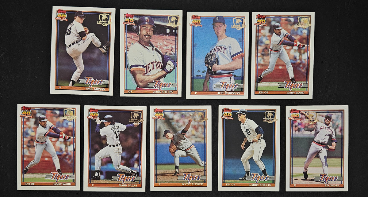 1991 Topps 40th Desert Shield Detroit Tigers Team Partial Set (27)