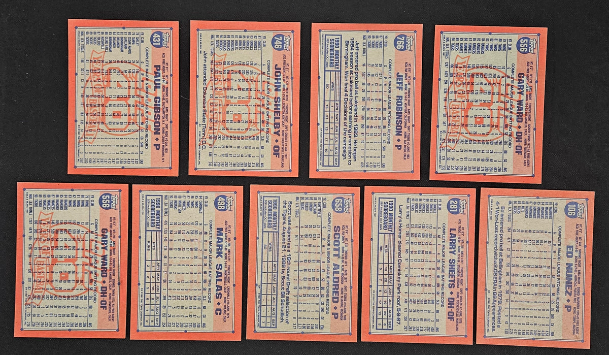 1991 Topps 40th Desert Shield Detroit Tigers Team Partial Set (27)