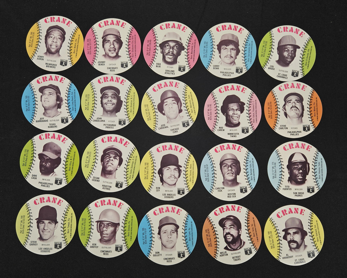 1976 Cranes Baseball Disc Set (70) NM/MT