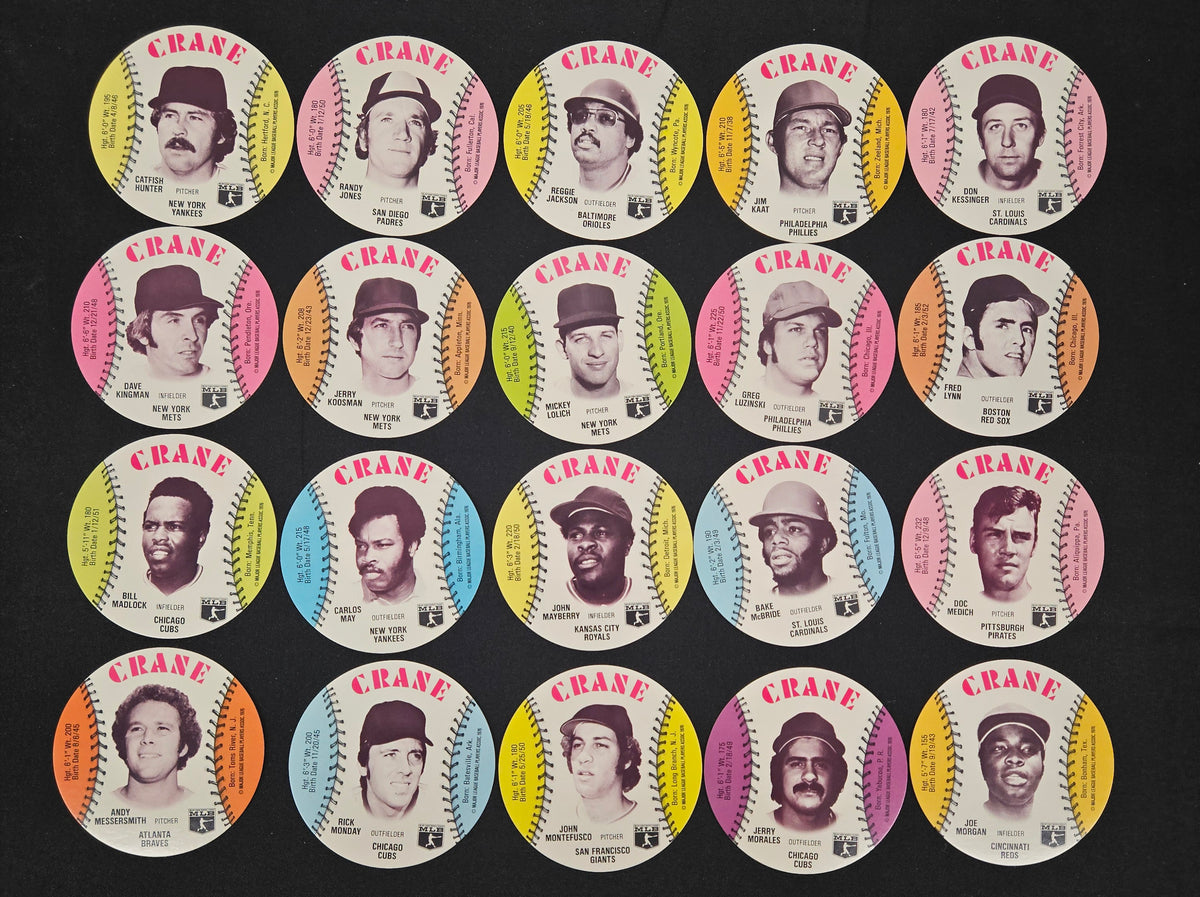 1976 Cranes Baseball Disc Set (70) NM/MT