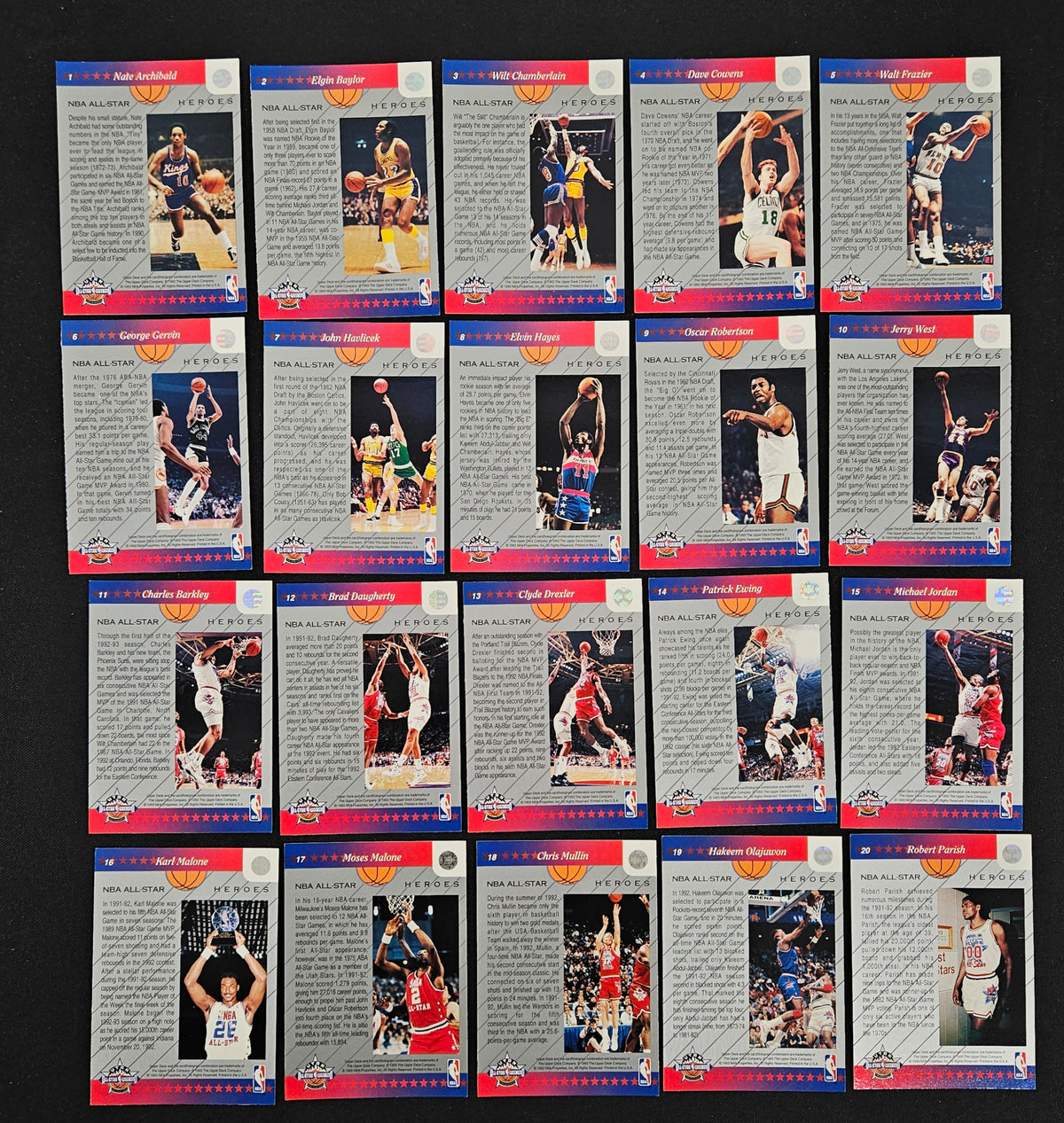1992-93 UD NBA All Star Weekend Collector Set Complete (40/40) Opened NM/MT