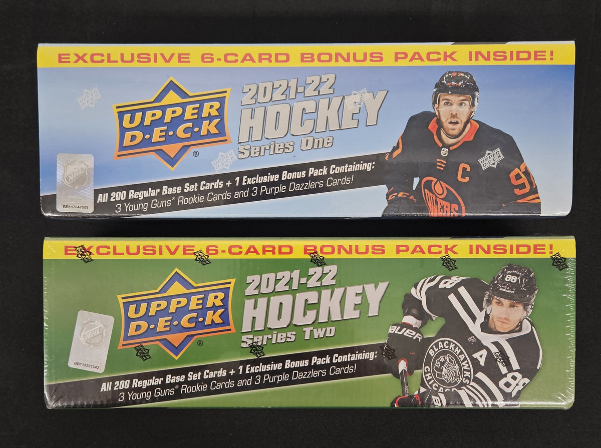 2021-22 Upper Deck Series 1 & 2 Hockey Complete Sets Factory Sealed