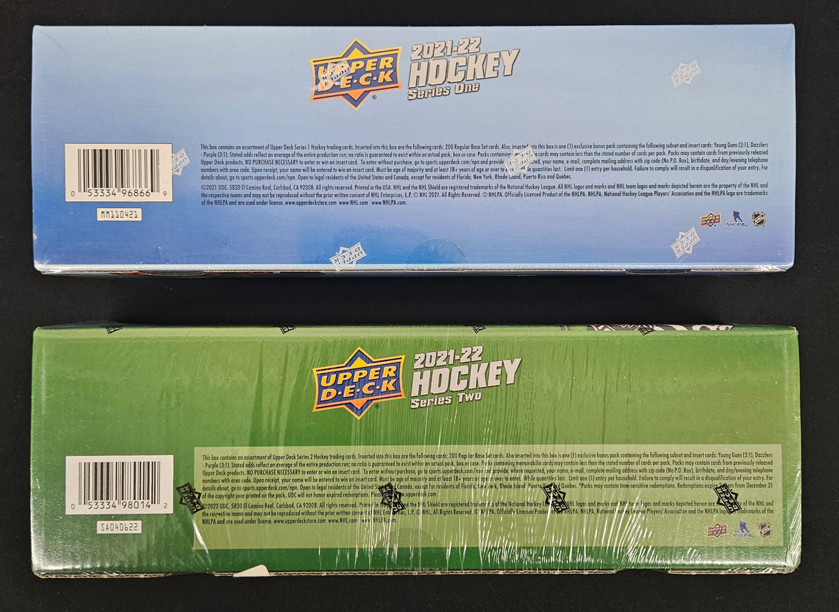 2021-22 Upper Deck Series 1 & 2 Hockey Complete Sets Factory Sealed
