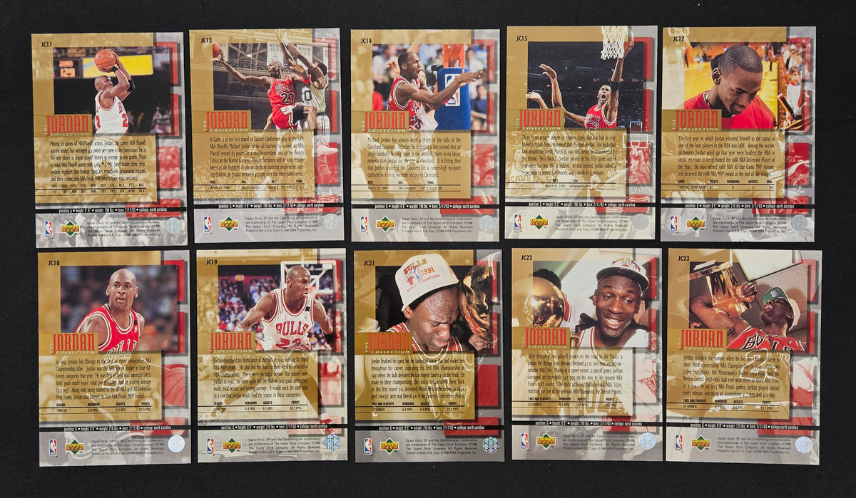 1996 Upper Deck Michael Jordan Jumbo Collection Near Complete Set (19/24)