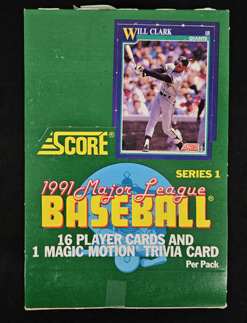 1991 Score Baseball Series 1 Wax Box 36 Factory Sealed Packs