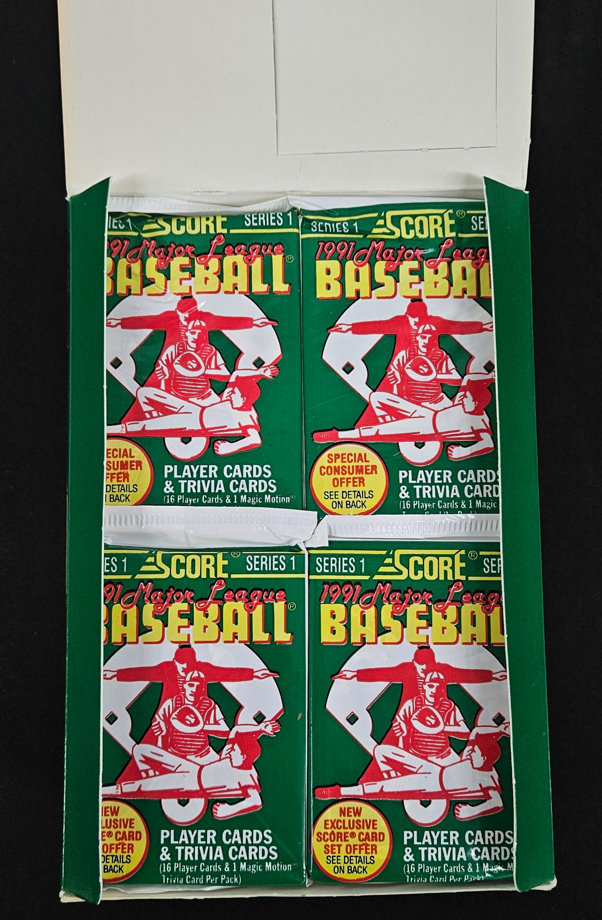 1991 Score Baseball Series 1 Wax Box 36 Factory Sealed Packs