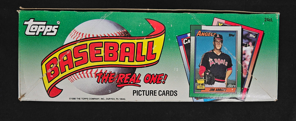 1990 Topps Baseball Rack Pack Box / 24 Sealed Packs