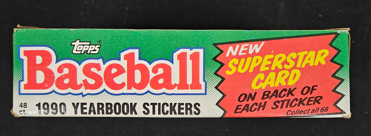 1990 Topps Baseball Yearbook Sticker Box / 48 Sealed Packs