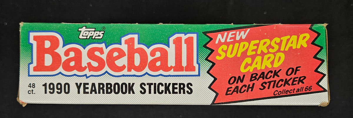 1990 Topps Baseball Yearbook Sticker Box / 48 Sealed Packs