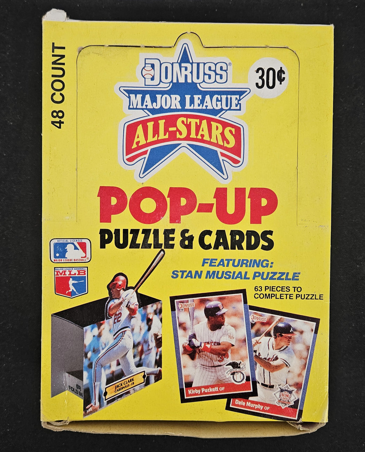 1988 Donruss Baseball Pop Up All-Stars Wax Box / 48 Sealed Packs