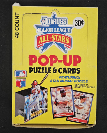 1988 Donruss Baseball Pop Up All-Stars Wax Box / 48 Sealed Packs