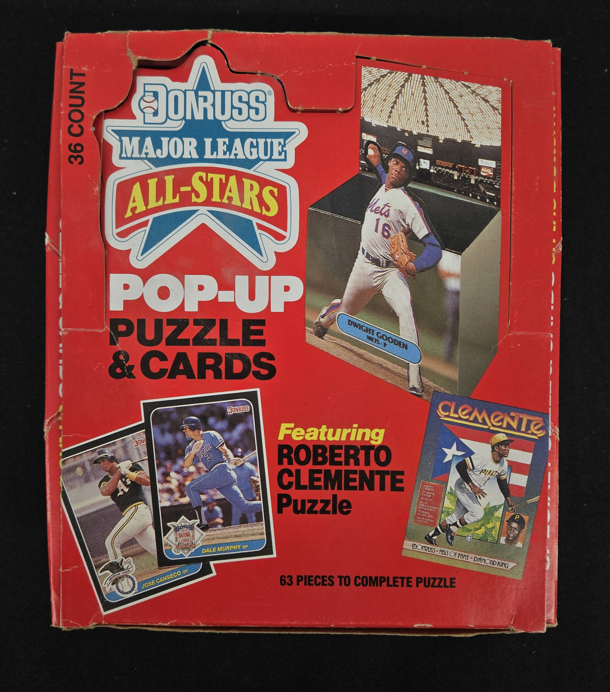 1987 Donruss Baseball Pop Up All-Stars Wax Box / 36 Sealed Packs