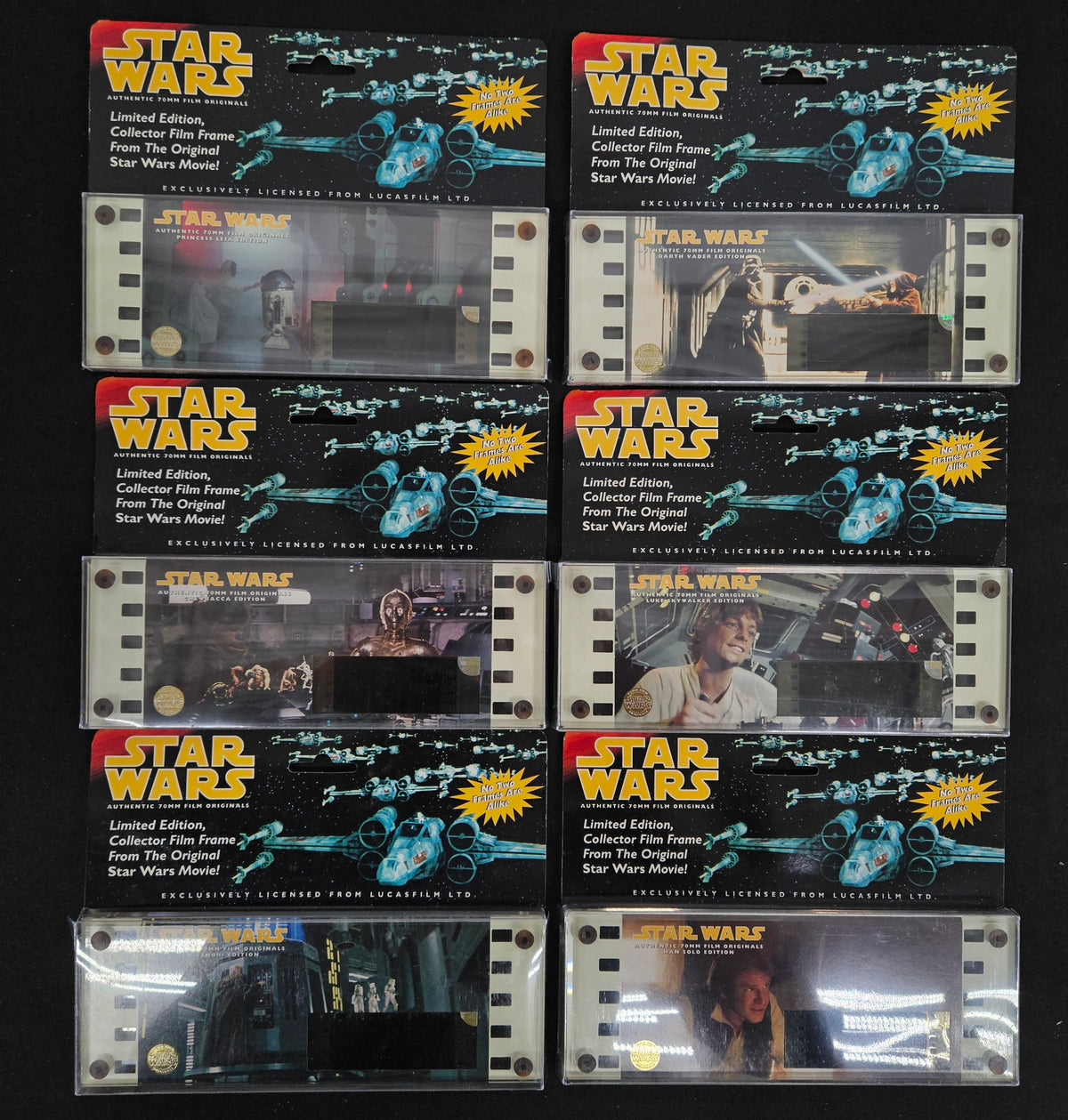 1995 Star Wars Collector Film Cell 70mm 24 Ct. With Display *Read*