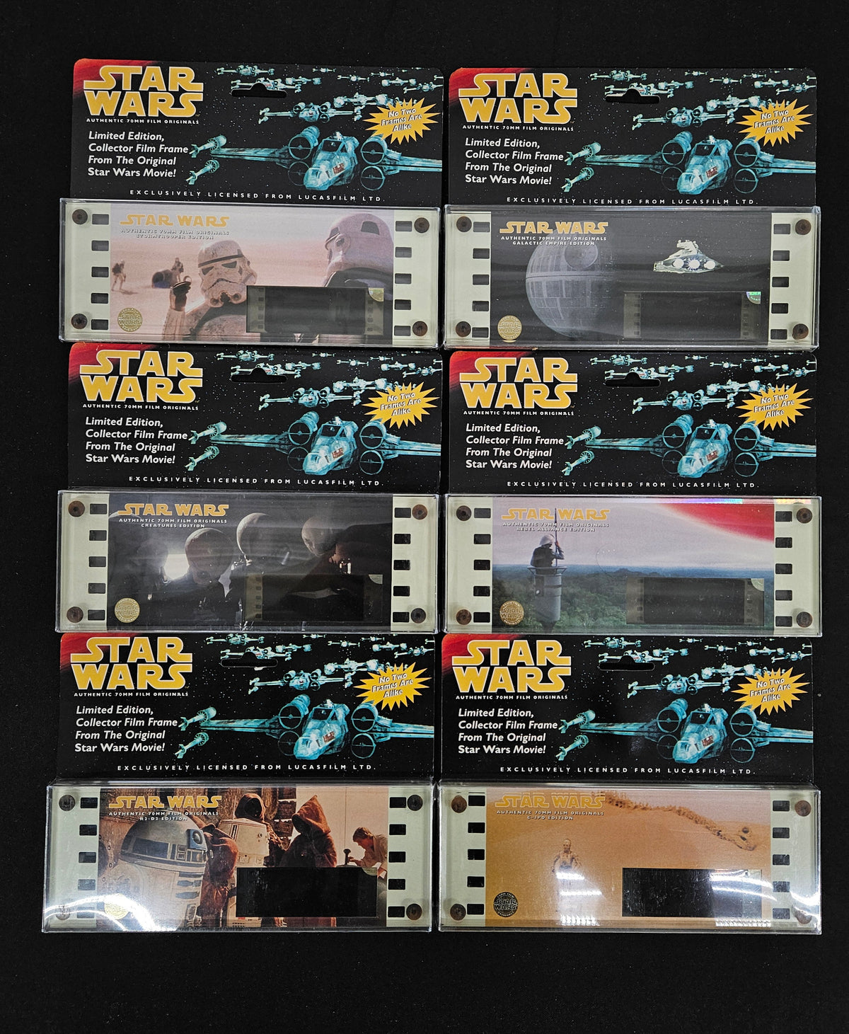 1995 Star Wars Collector Film Cell 70mm 24 Ct. With Display *Read*