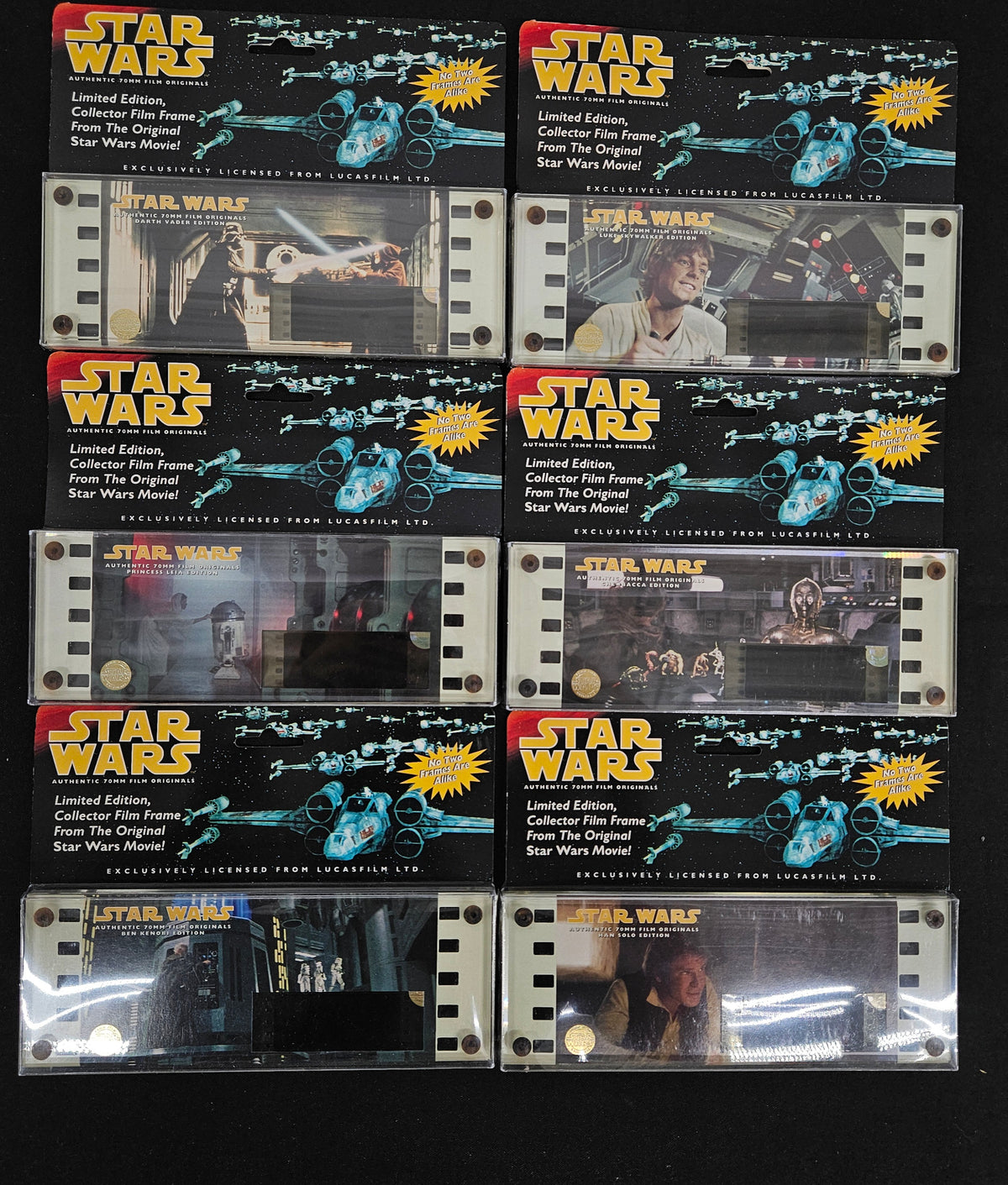 1995 Star Wars Collector Film Cell 70mm 24 Ct. With Display *Read*