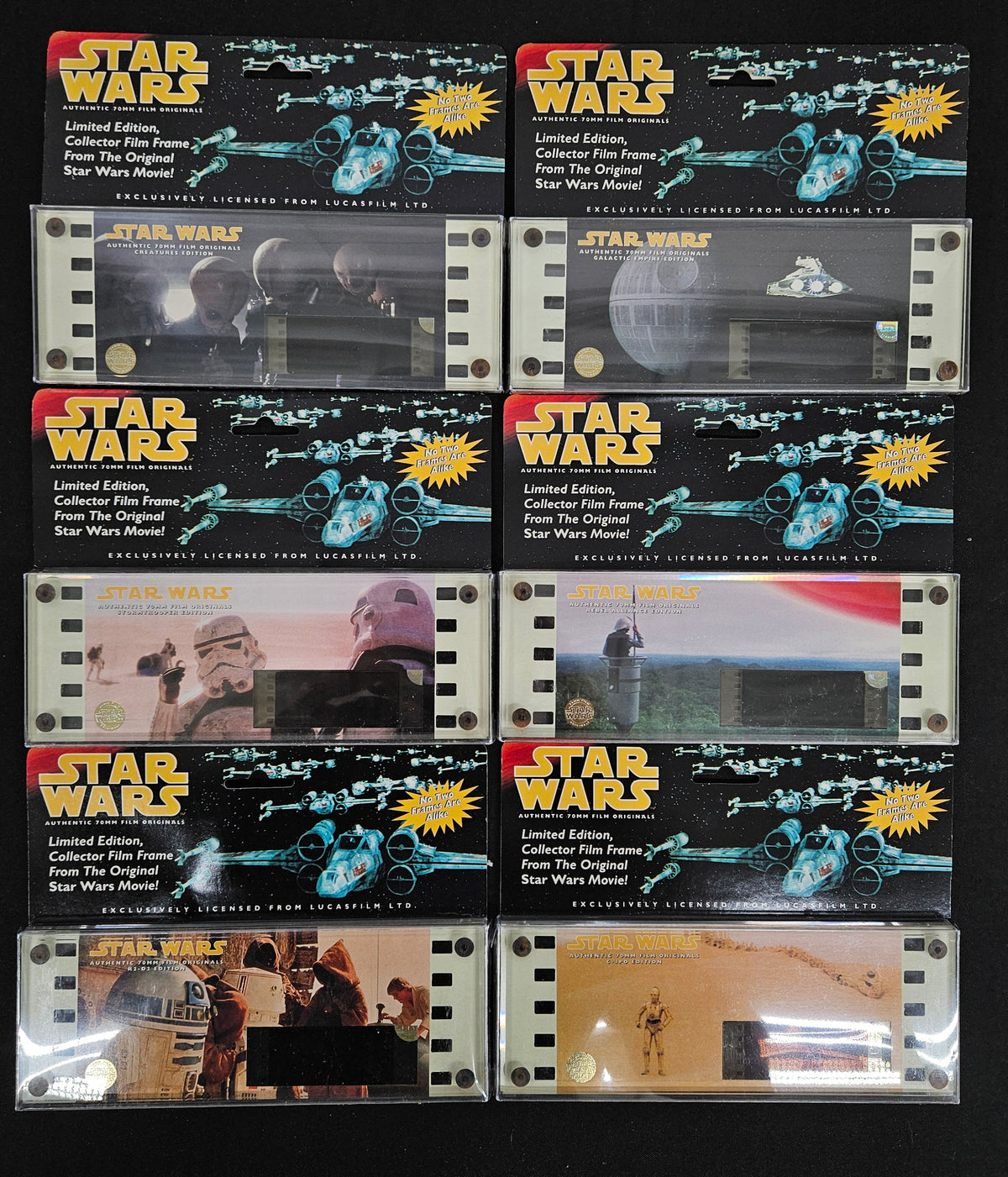 1995 Star Wars Collector Film Cell 70mm 24 Ct. With Display *Read*