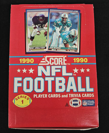 1990 Score Series 1 Football Wax Box / 36 Sealed Packs