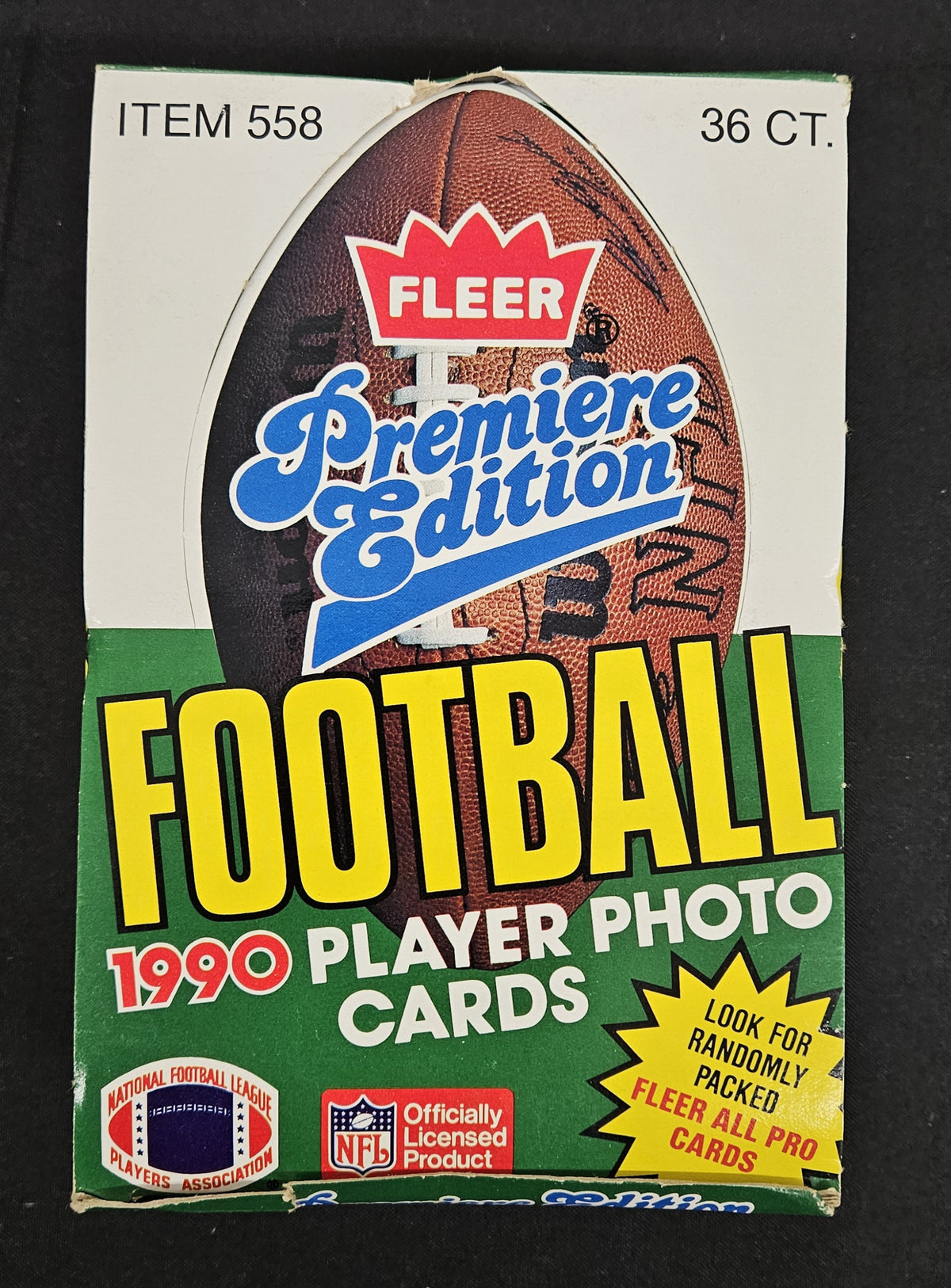 1990 Fleer Football Box / 36 Sealed Packs