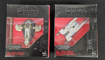 Hasbro Star Wars The Black Series U-Wing/Jango Fett's Slave 1 Titanium Figures