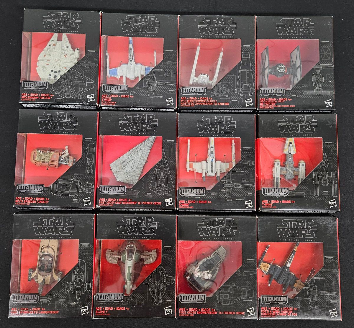 Hasbro Star Wars The Black Series Titanium Vehicle Figures Complete Set (33/33)