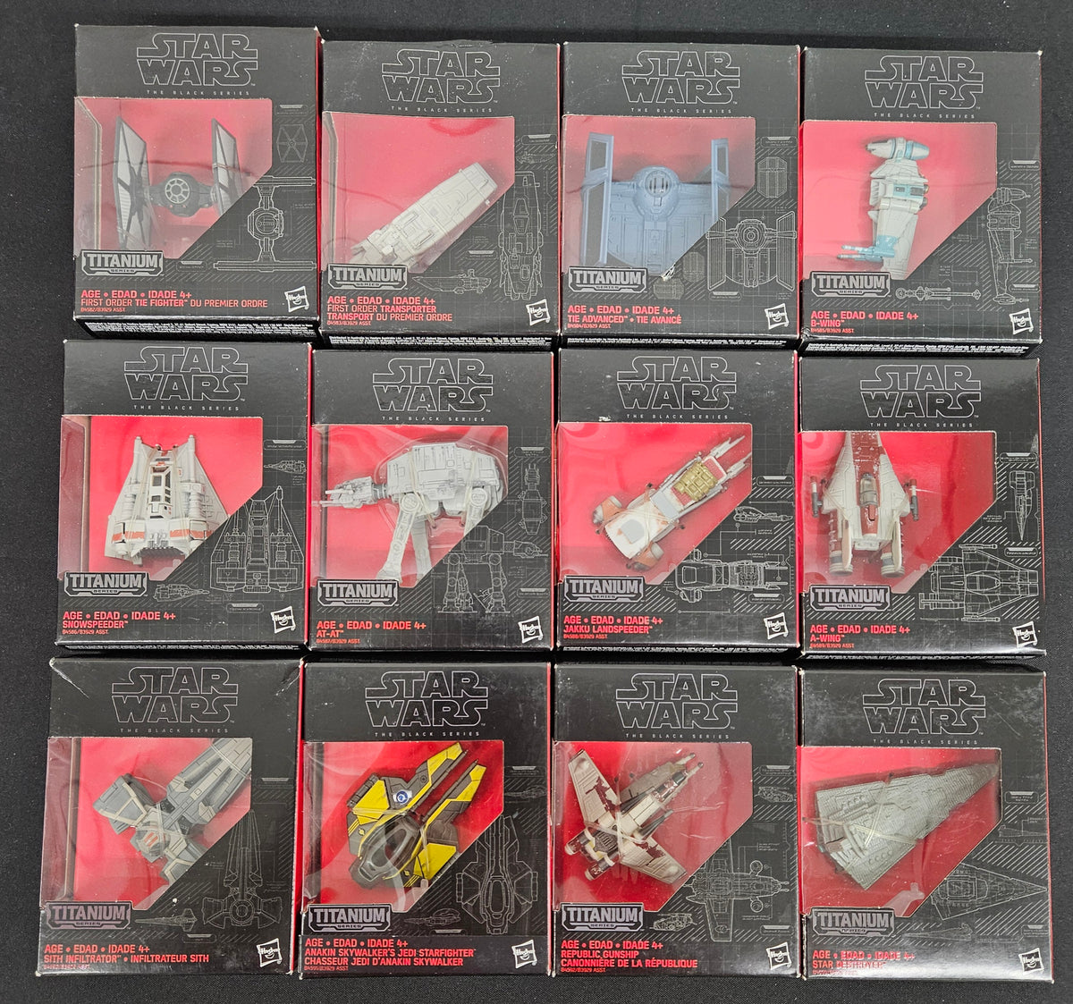 Hasbro Star Wars The Black Series Titanium Vehicle Figures Complete Set (33/33)