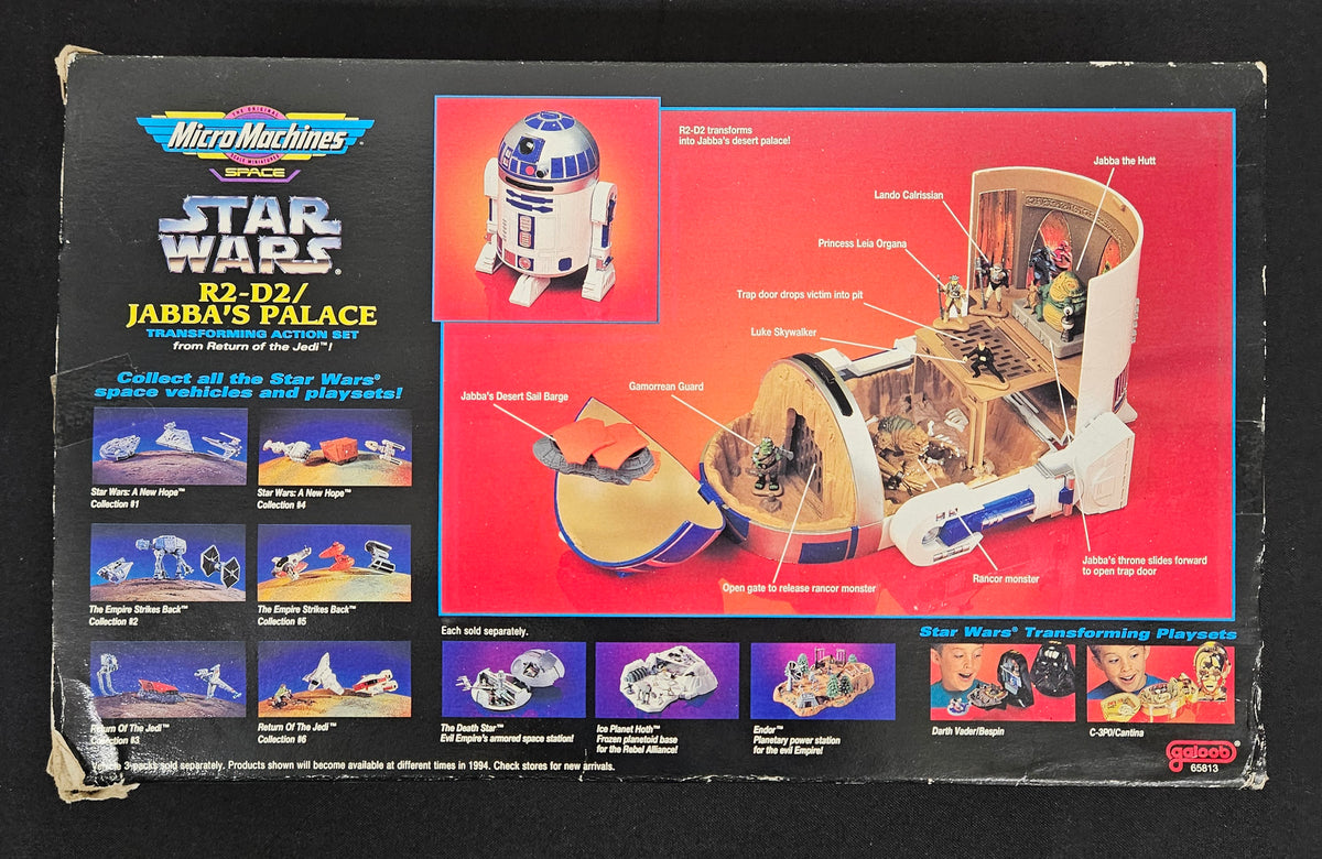 1994 Micro Machines Star Wars R2-D2 / Jabba's Palace In Box