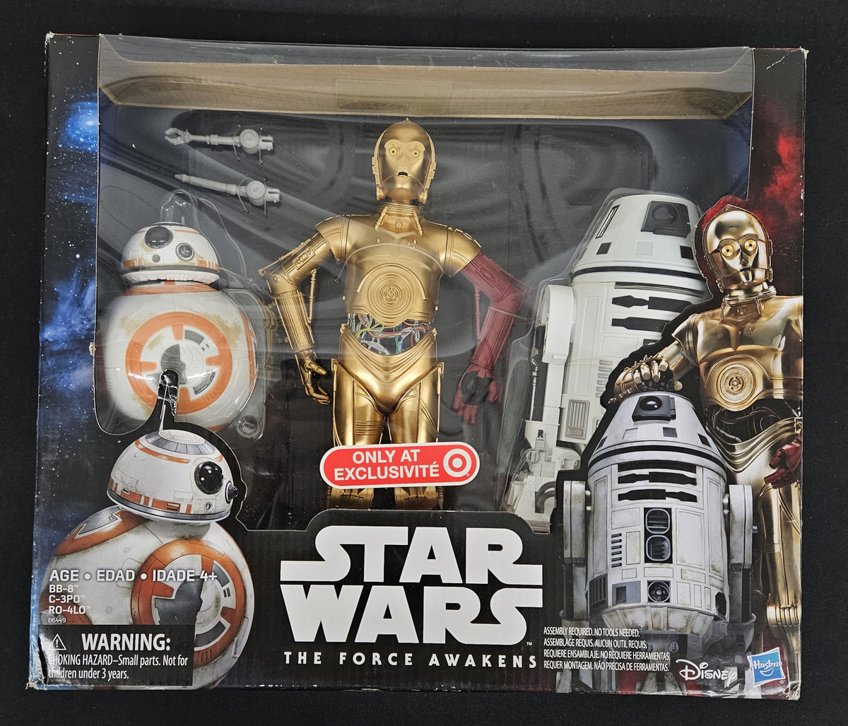 2015 Hasbro Star Wars: The Force Awakens BB-8 / C-3PO / RO-4LO Figures In Box