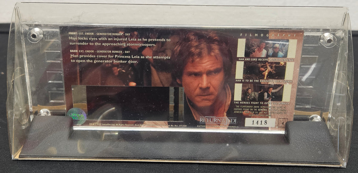 1997 Lucasfilm Star Wars: Return Of The Jedi General Han Solo 70MM Film Cel