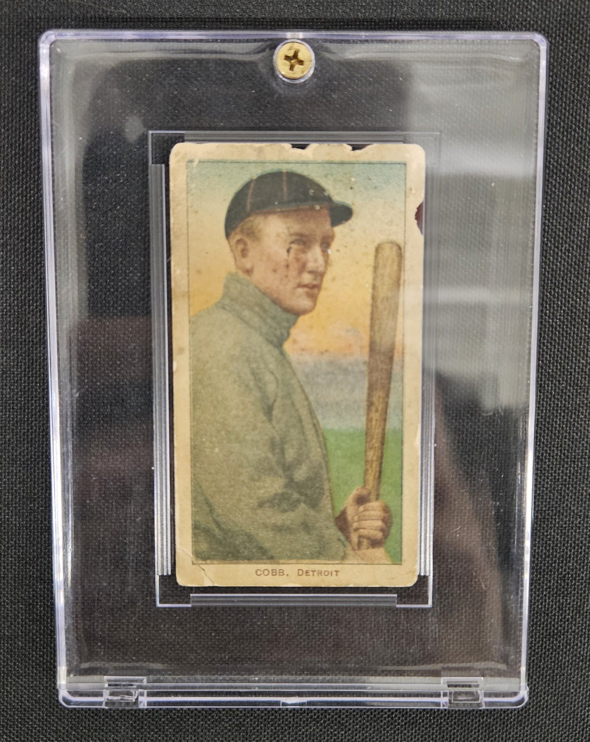 1909-11 T206 Ty Cobb Bat off Shoulder Sovereign Back Authentic/Poor
