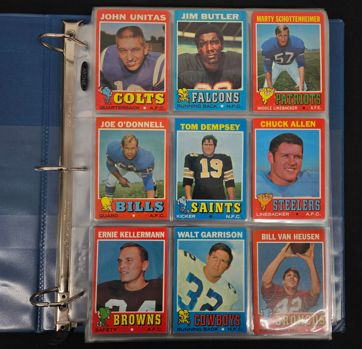 1971 Topps Football Complete Set (263/263) VG/EX-EX Overall