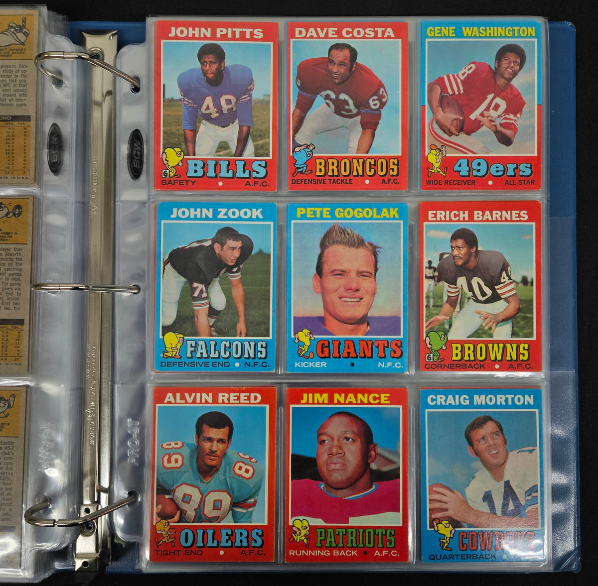 1971 Topps Football Complete Set (263/263) VG/EX-EX Overall