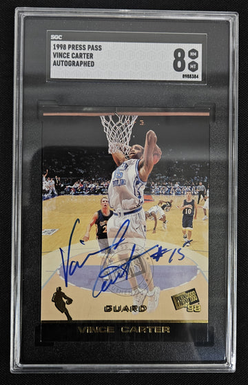 1998-99 Press Pass Vince Carter RC Auto SGC 8