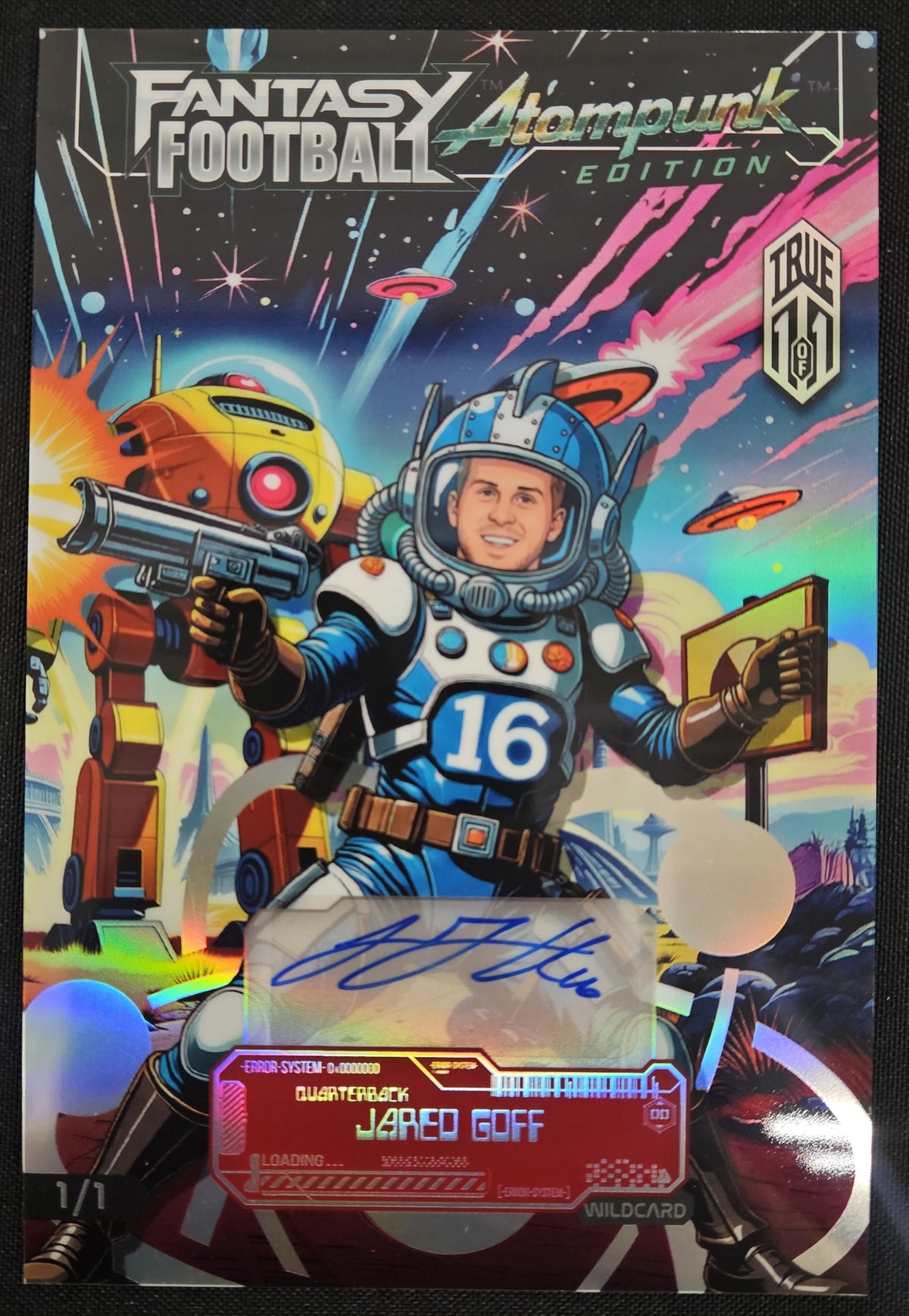 2026 Wild Card Atompunk Jared Goff Mammoth Space Auto True 1/1 #FAPMTRB1-JGA