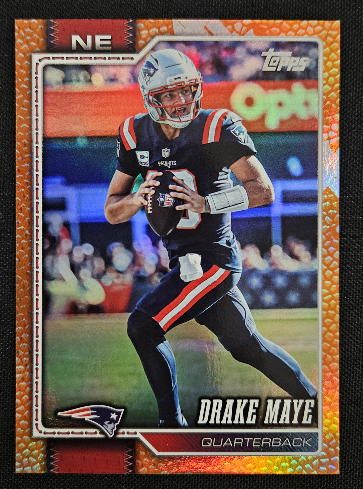 2026 Topps Flagship Drake Maye Orange Football /25 #136