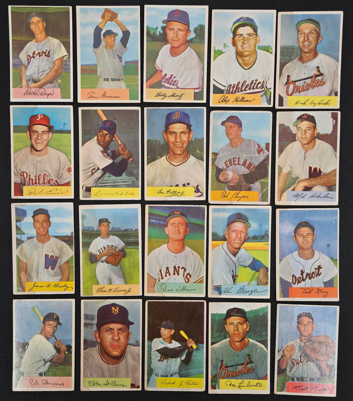 1954 Bowman Baseball (Lot Of 49) Low Grade Overall