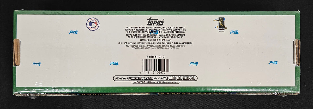 2002 Topps Baseball Factory Set Sealed Green