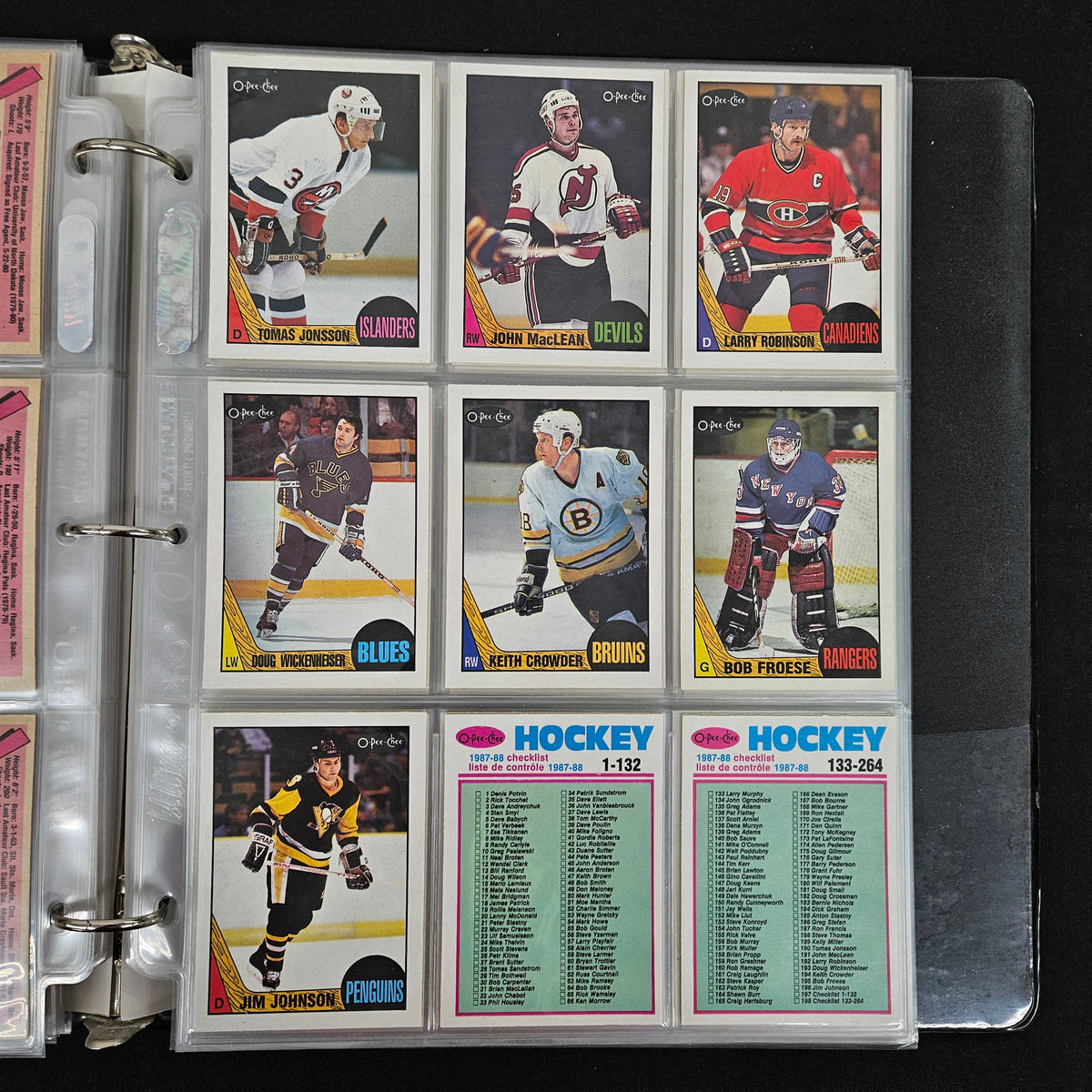 1987-88 O-Pee-Chee Ice Hockey Complete Set W/ Box Bottoms/Sticker Set NM/MT