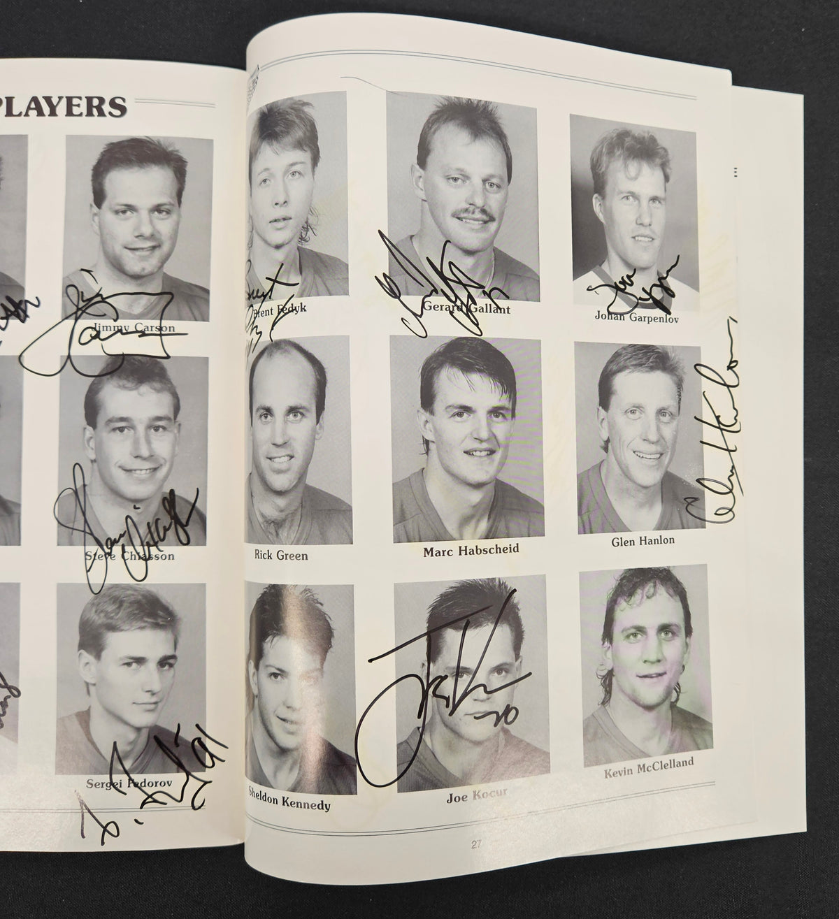 Detroit Red Wings Signed Program 22 Autos JSA ZZ *Read*