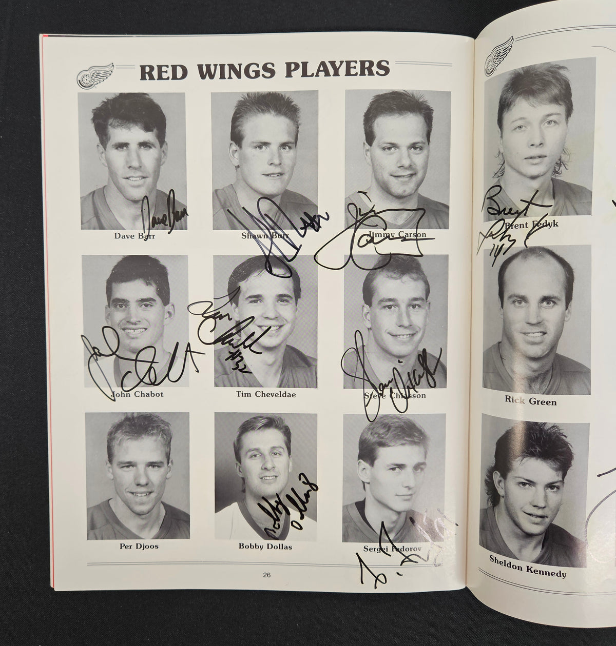 Detroit Red Wings Signed Program 22 Autos JSA ZZ *Read*